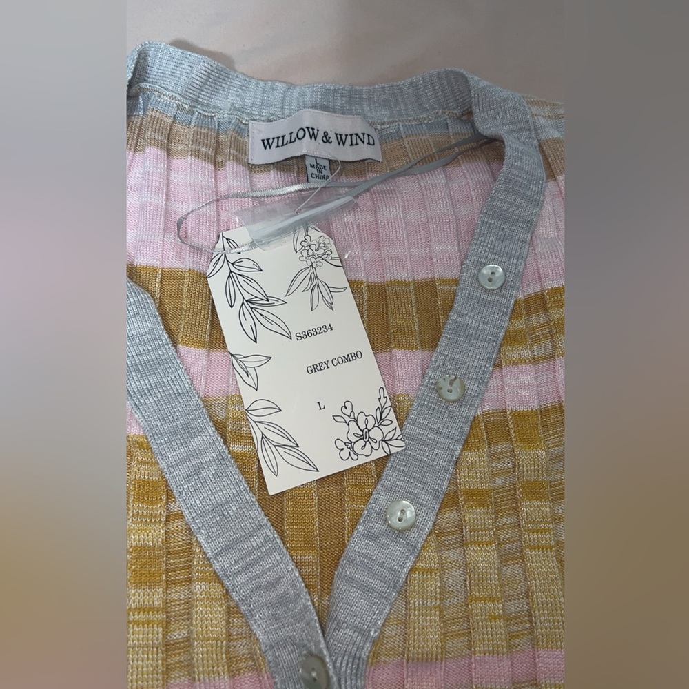 colorful striped dress, size L, new .